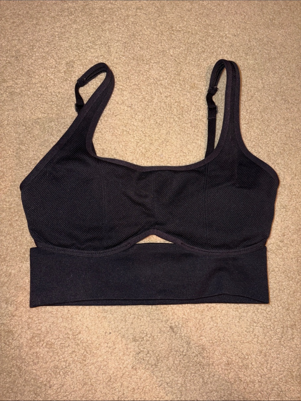 Hollister Black Seamless Support Sports Bralette